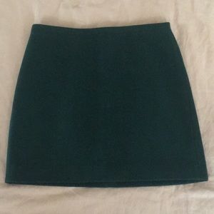 Madewell wool forest green mini skirt